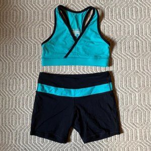 LULULEMON Shorts in Teal and Black size 4
